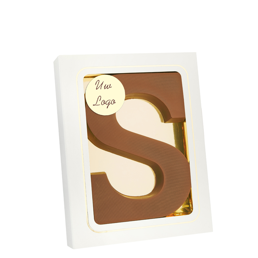 Chocolade letter met logo