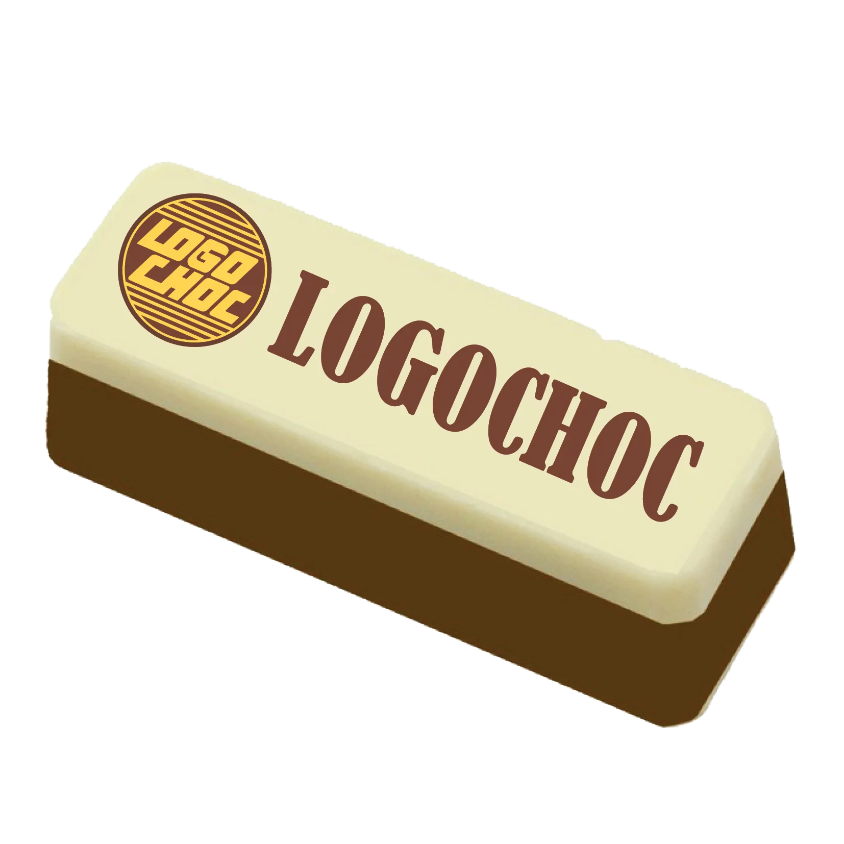 Logobonbon extra lang chocolade met een logo, logobonbons