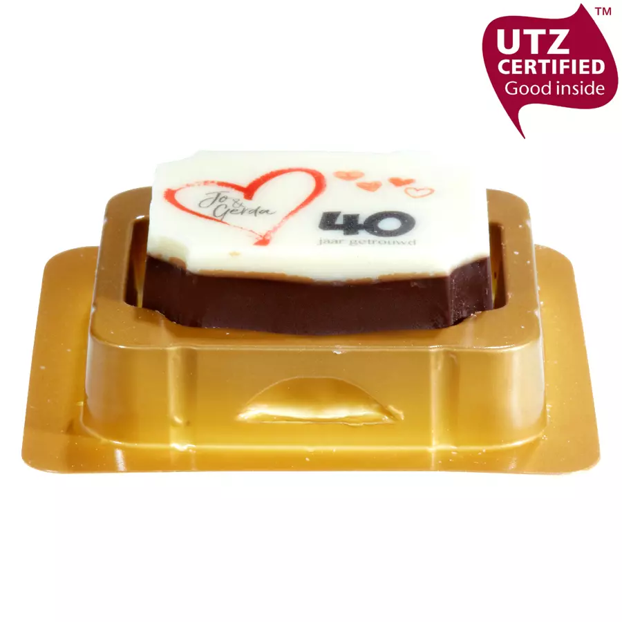 1 logobonbon in blisterdoosje 1 logobonbon in blisterdoosje