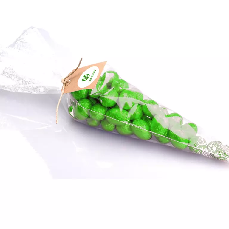 Puntzak met 350 gram eitjes op kleur