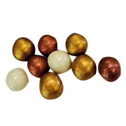 KERST Geschenkdoosje GROOT met gekleurde chocolade kerstballetjes - inclusief banderol