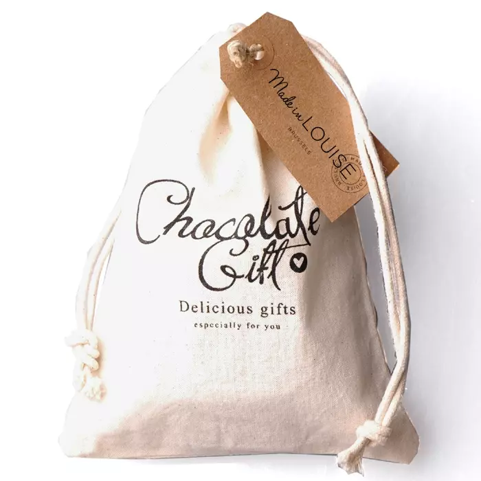 Stoffen tasje voor 25 chocolaatjes
