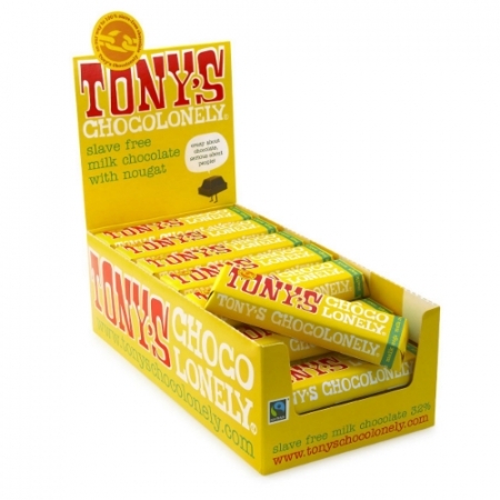 Tony's Chocolonely Melk-Nougat reep, 47 gram