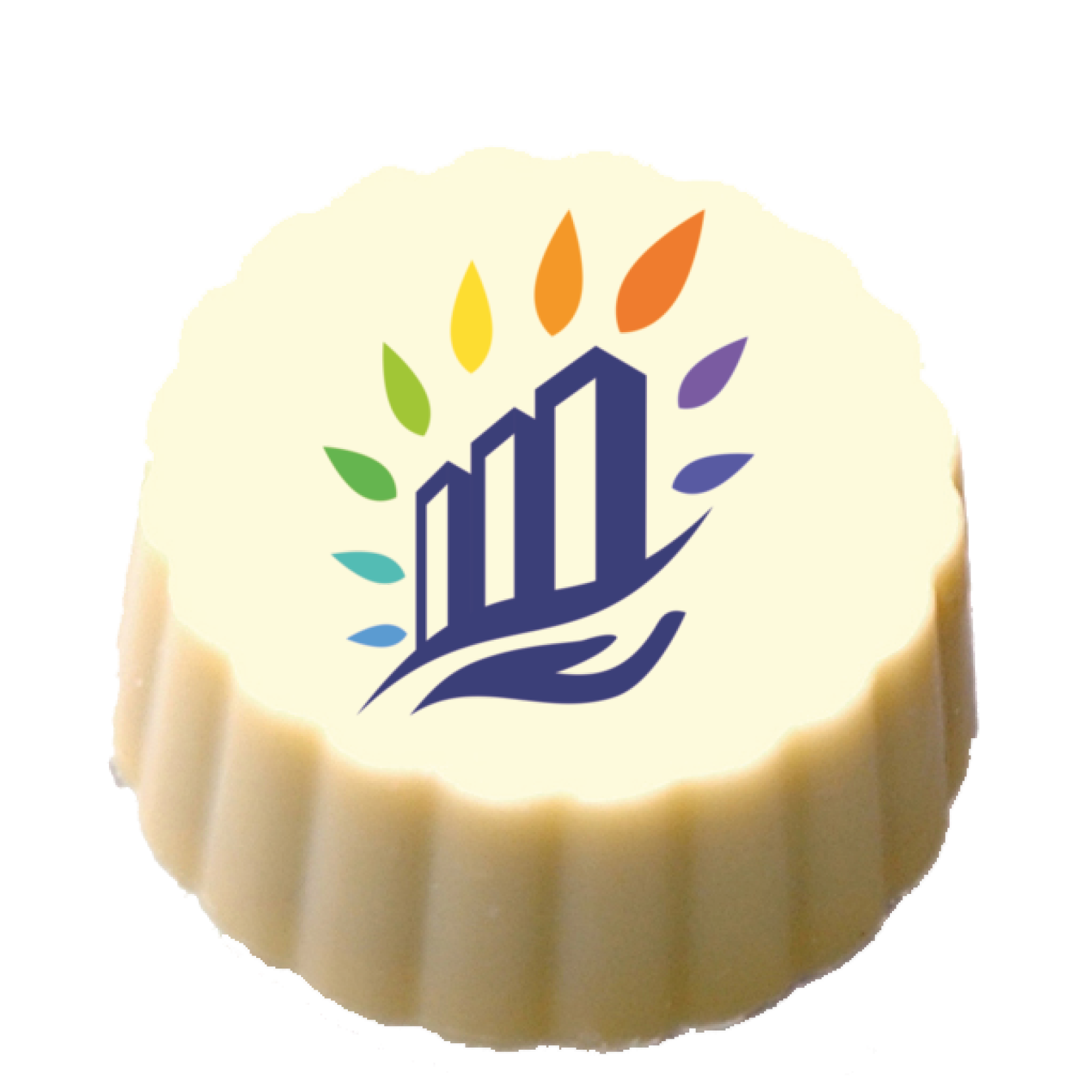 Logobonbons rond chocolade met een logo, logobonbons