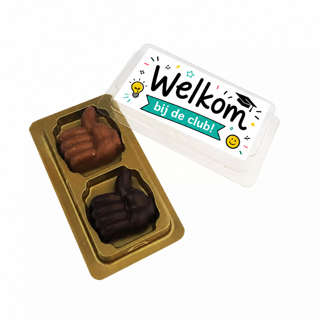 Like duim 2 chocolaatjes geslaagd