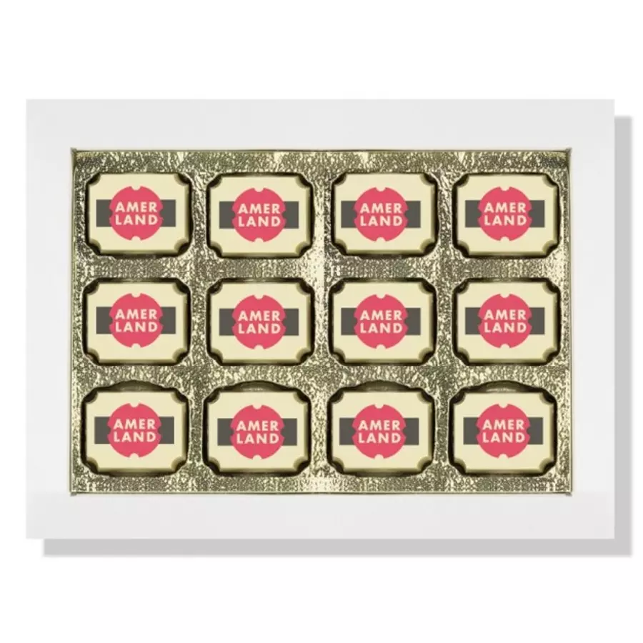 12 logobonbons in geschenkdoos