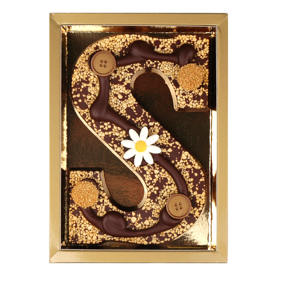 Letter 225 gram gedecoreerde fantasie letter S