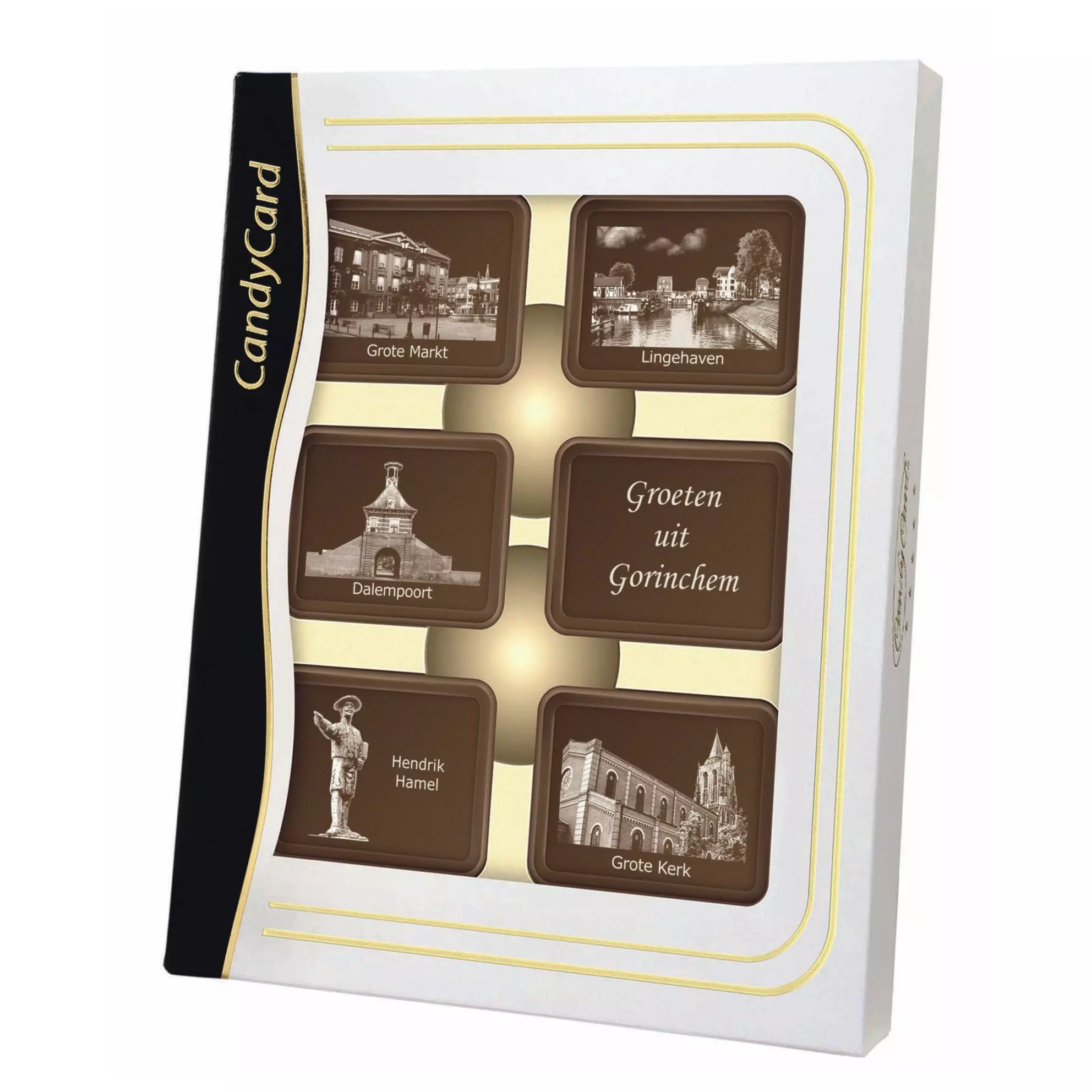 Stadsseries met 12 logochocolaatjes