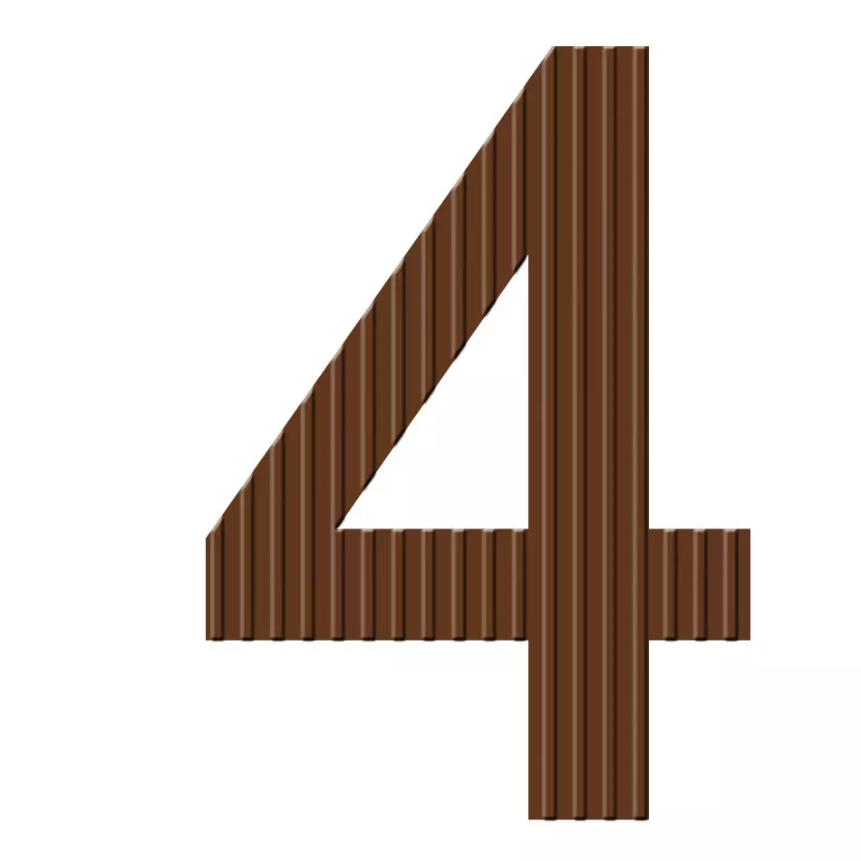 Chocolade cijfer 4 Chocolade cijfer 4
