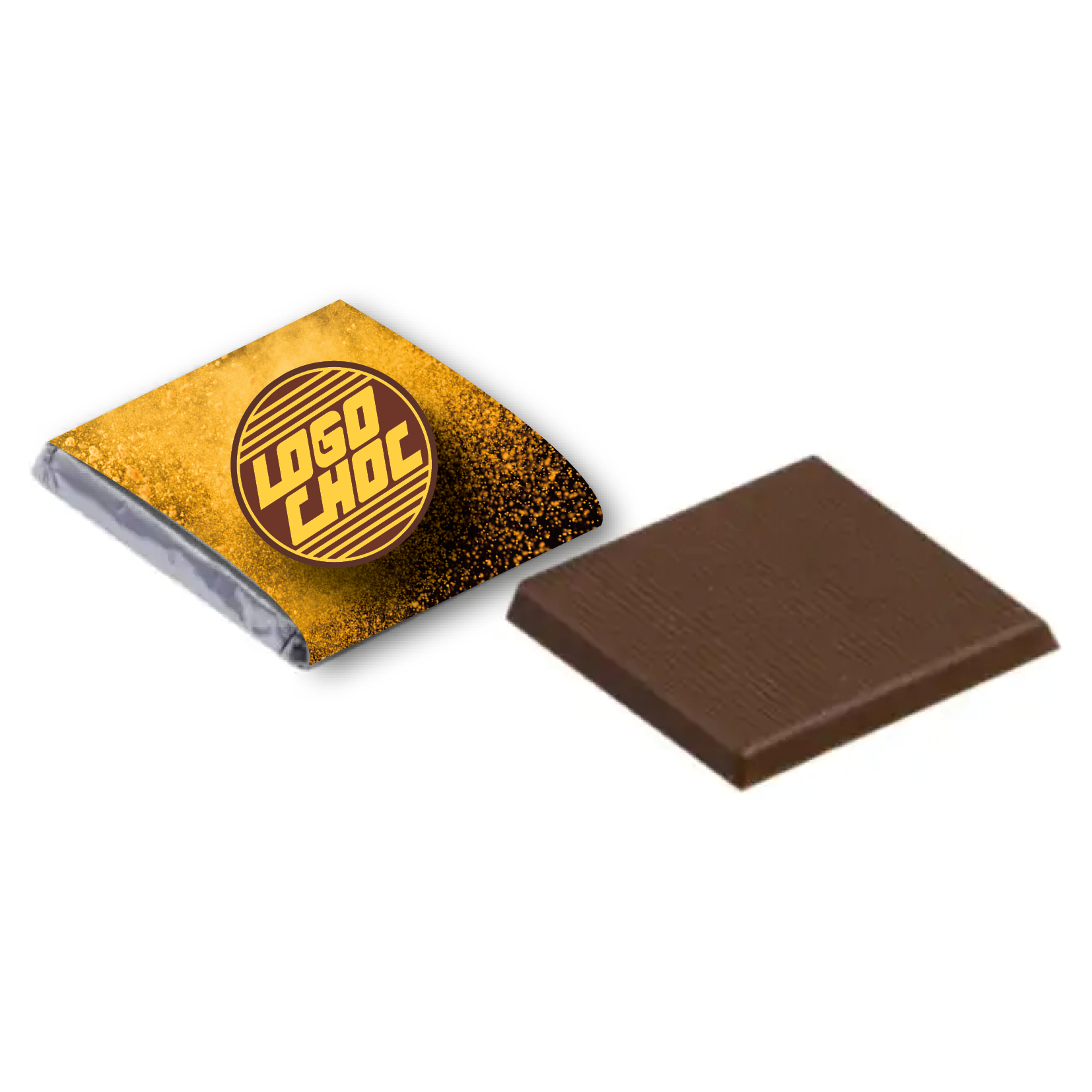 Napolitain chocolaatje, 5 gram met bedrukte wikkel KLEINE OPLAGE!
