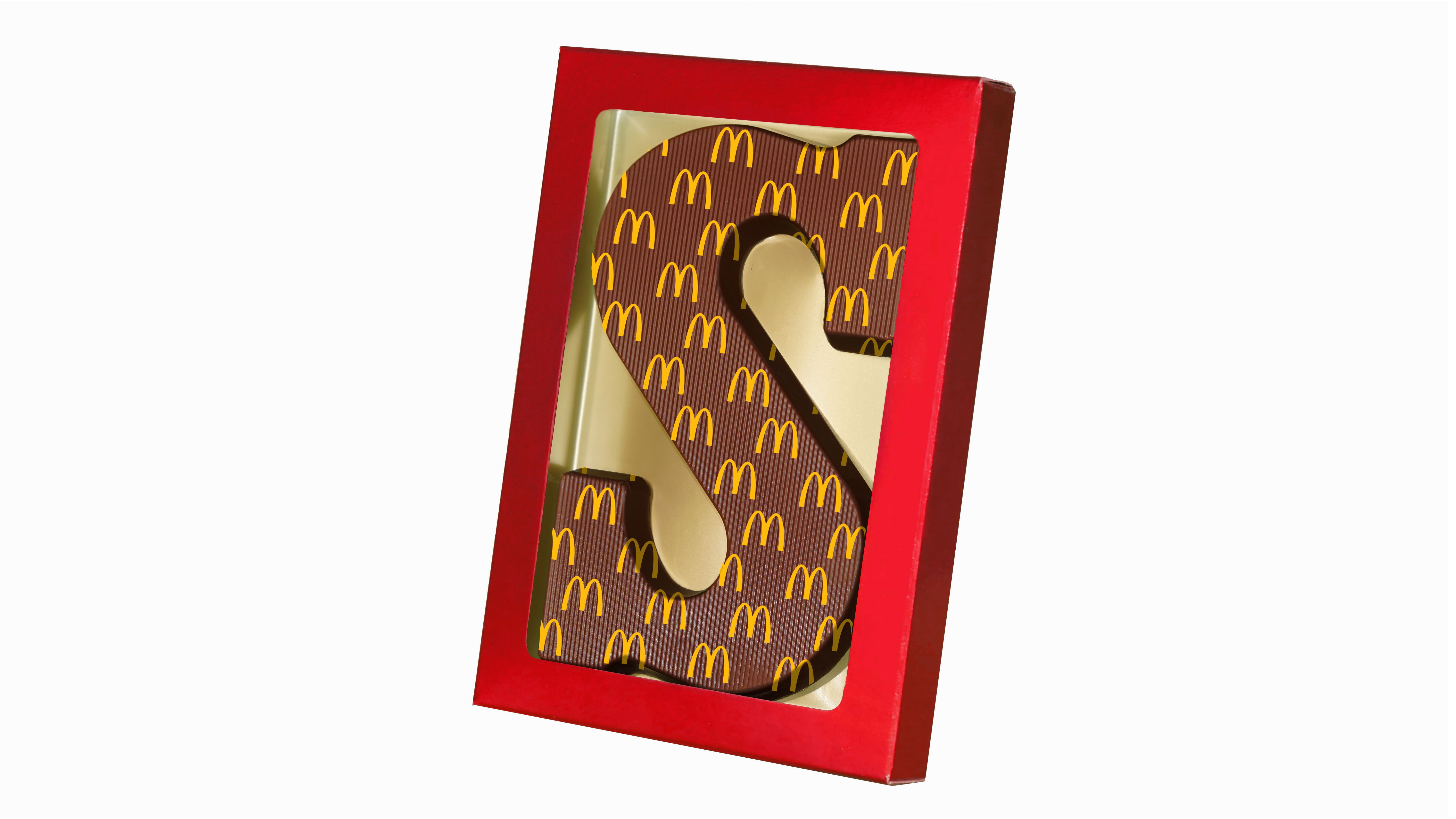 Chocolade letter met logo