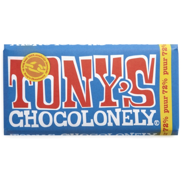 Tony's Chocolonely Puur chocoladereep 70%, 180 gram