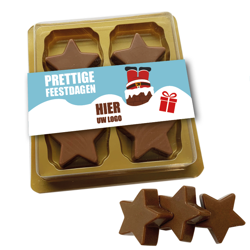 chocolade sterren, sterretjes, sterretjes met logo