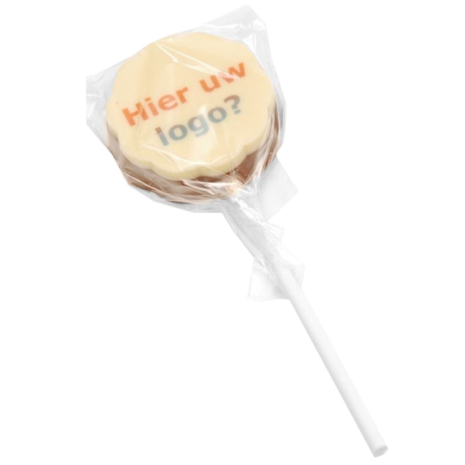 Chocolade lolly met logo