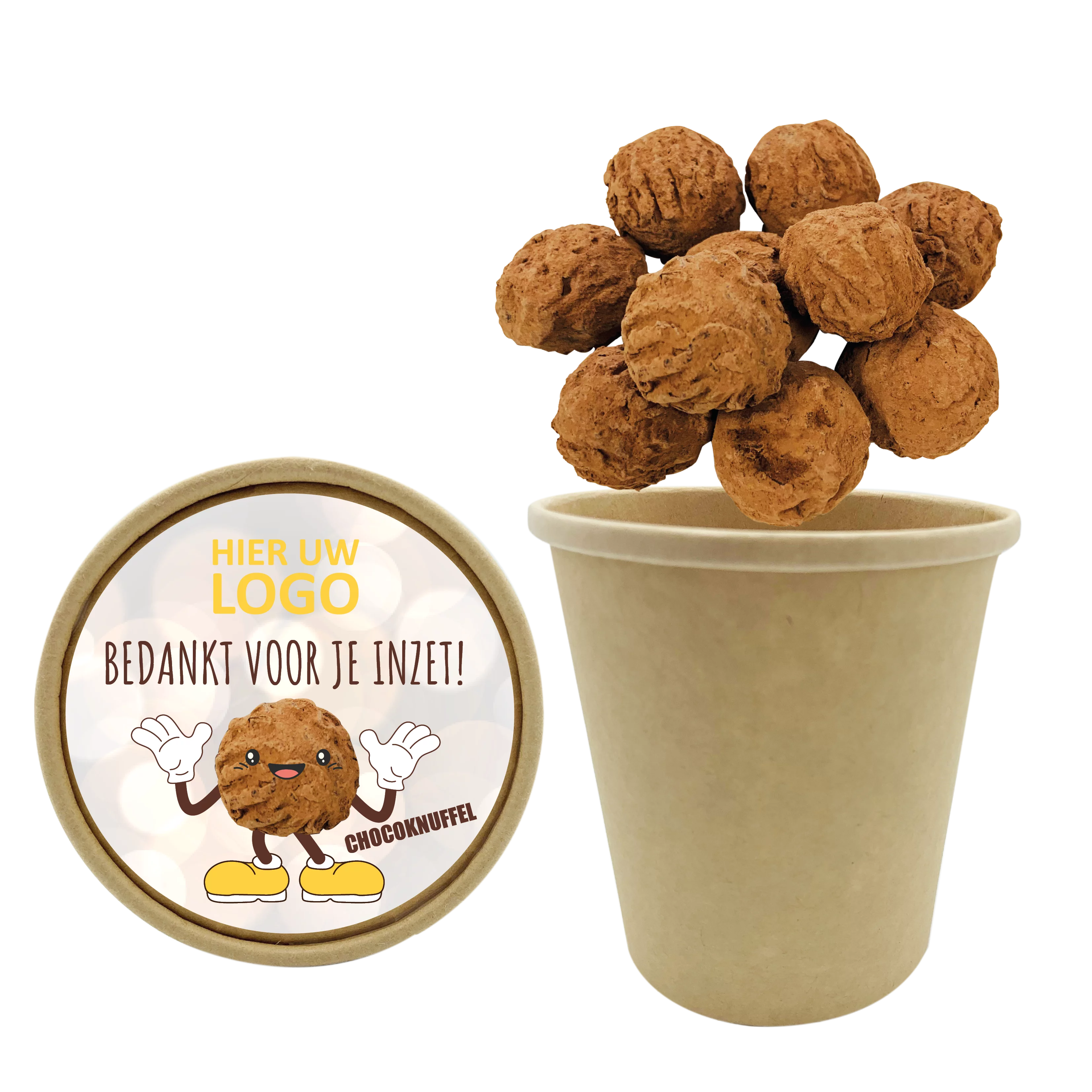 Truffel chocolade met een logo