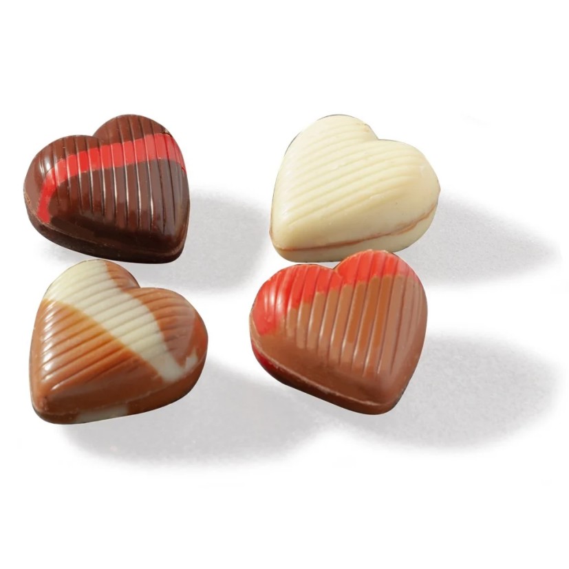 hartjes bonbons, praline hartjes