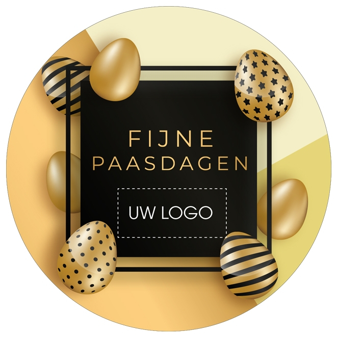 paassticker fijne paasdagen Bio Snoepbeker 275 gram paaseitjes