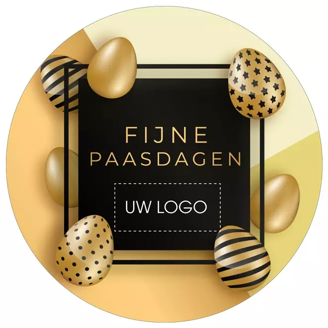 paassticker fijne paasdagen Bio Snoepbeker 275 gram paaseitjes