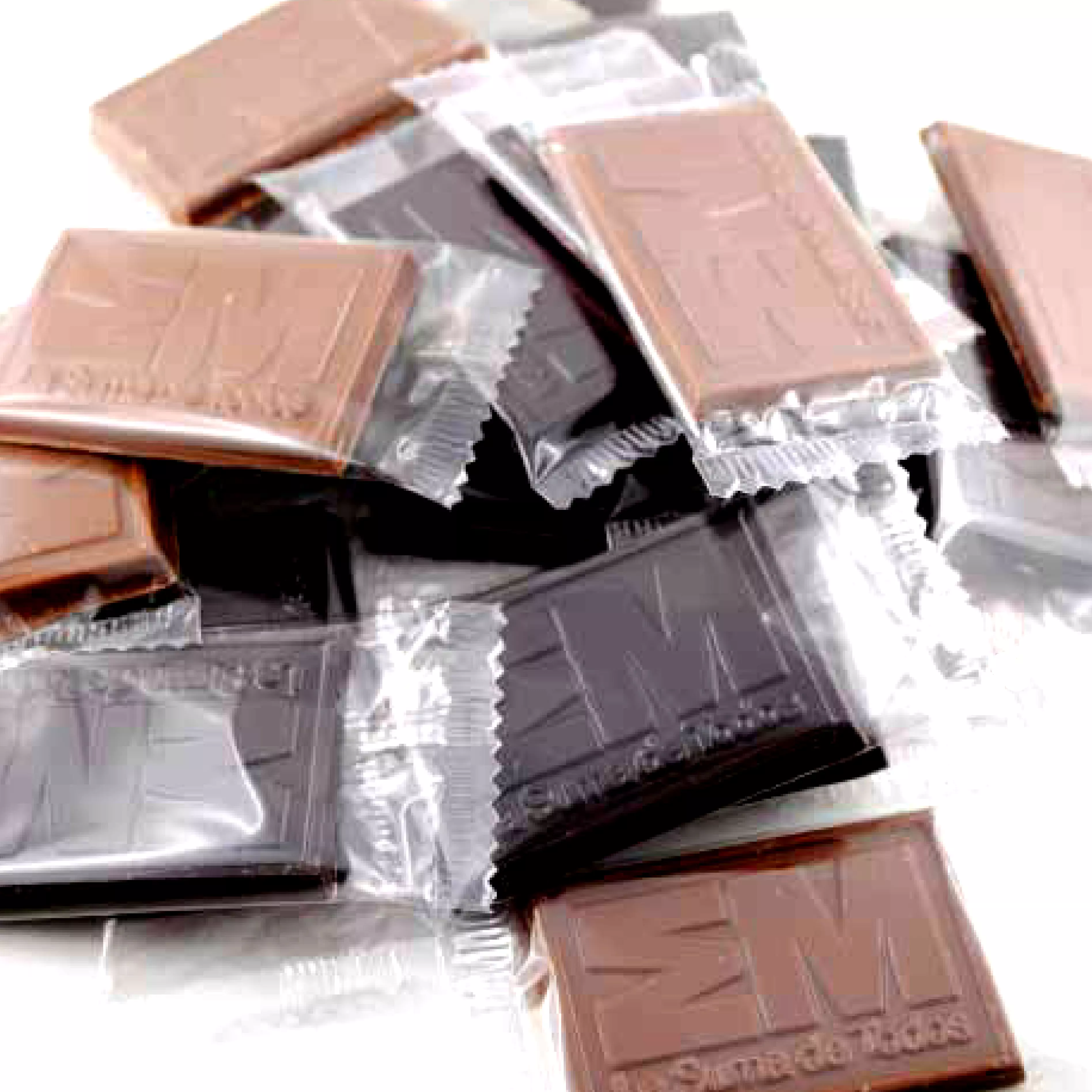chocolaatjes in reliëf