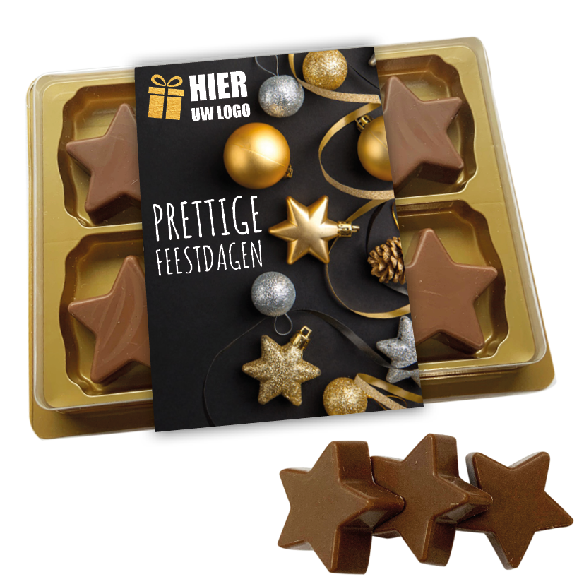 chocolade sterren, sterretjes, sterretjes met logo