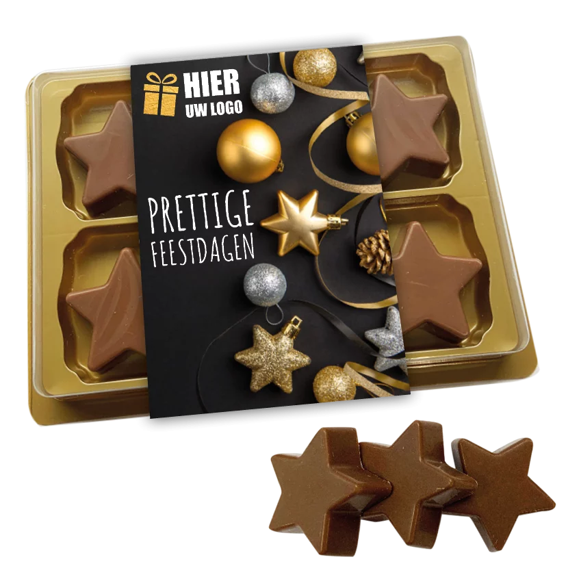 chocolade sterren, sterretjes, sterretjes met logo