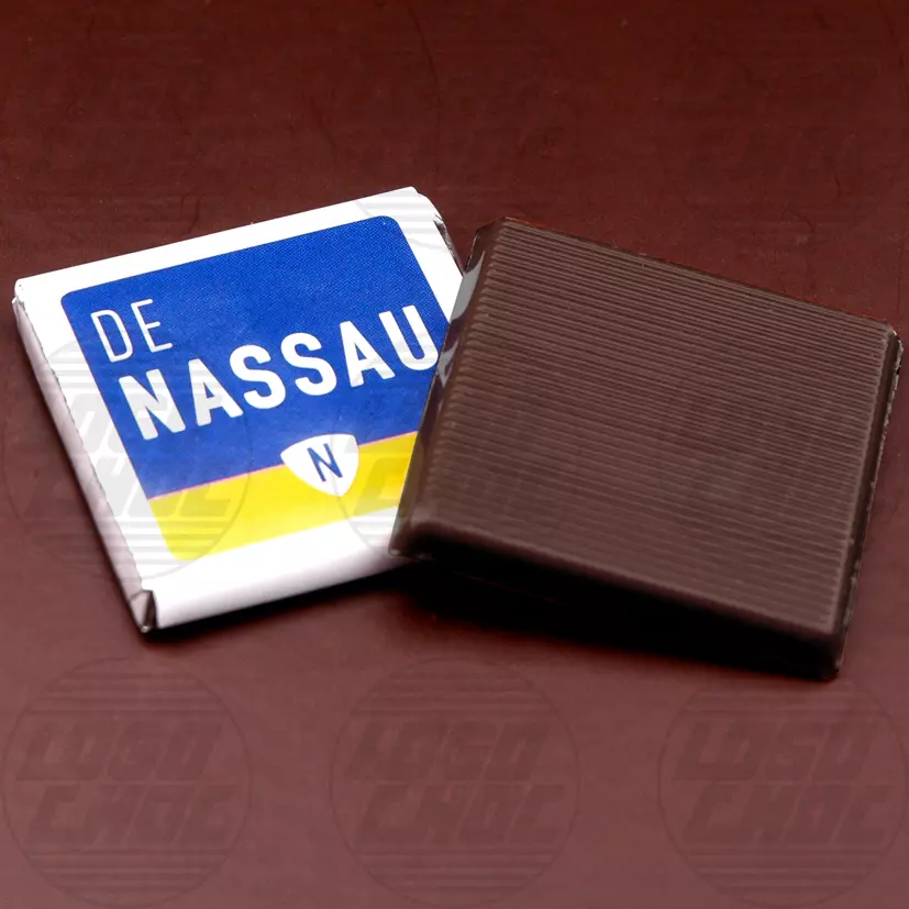 PUUR Napolitain chocolaatje, 5 gram met bedrukte wikkel