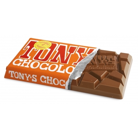 Tony's Chocolonely Melk-Karamel Zeezout, 180 gram