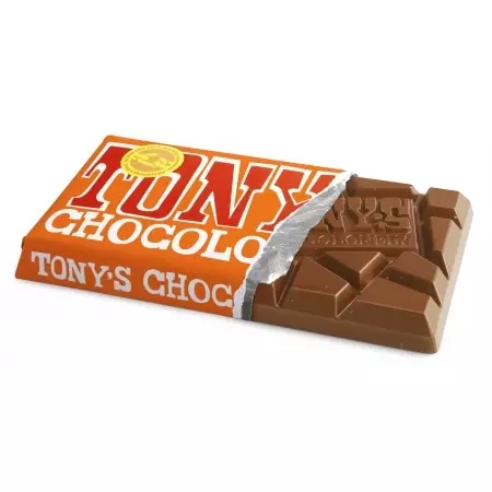 Tony's Chocolonely Melk-Karamel Zeezout, 180 gram