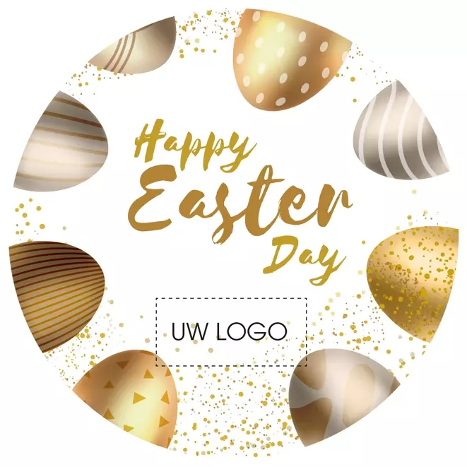 paassticker happy easter Bio Snoepbeker 275 gram paaseitjes