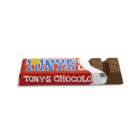Tony's Chocolonely Melk chocoladereep, 50 gram