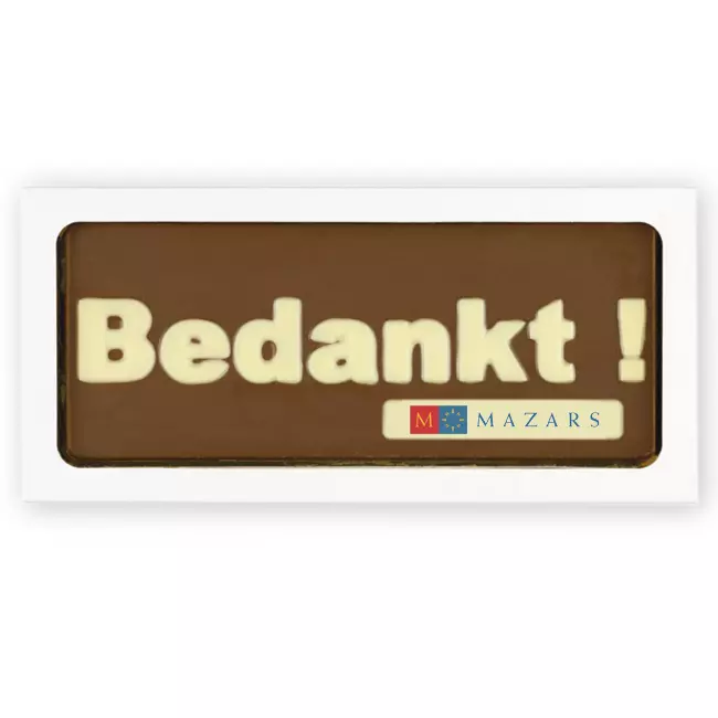 chcolade tablet Bedankt