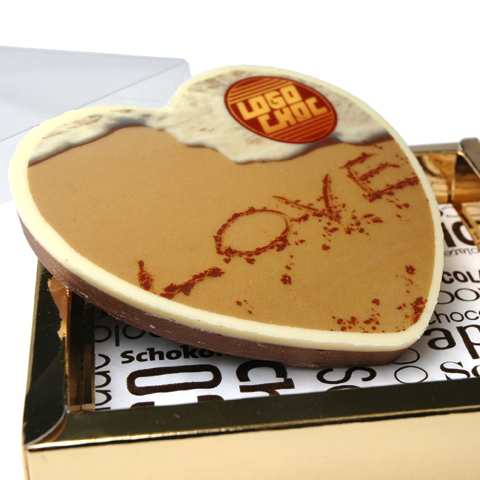 Chocolade hart 13 cm