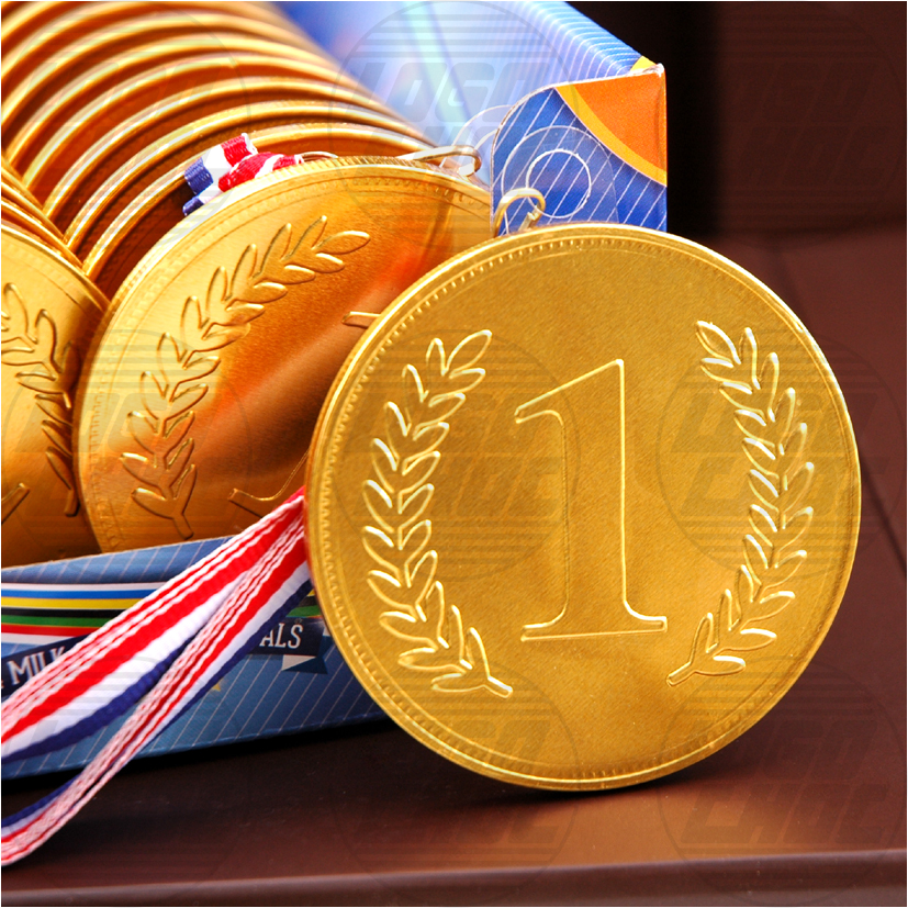 Chocolade gouden medaille cijfer 1
