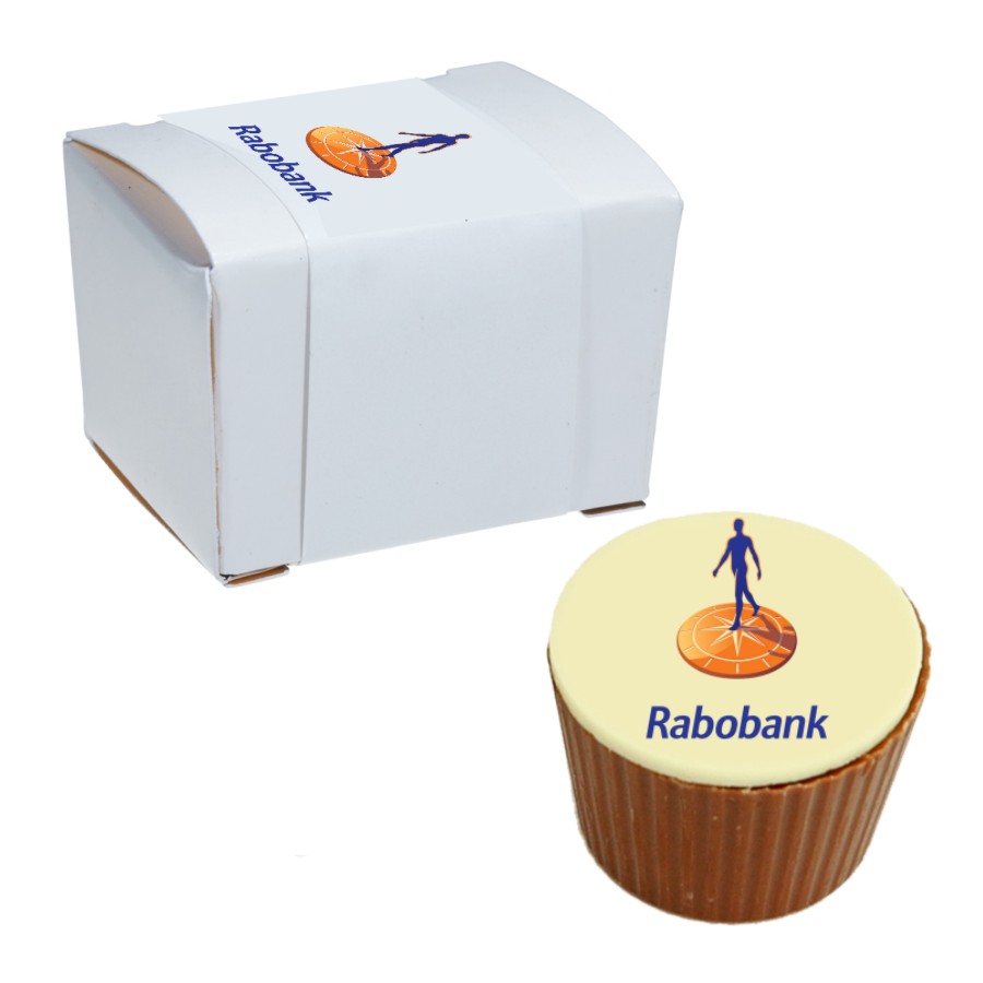 chocolade met een logo, logobonbon