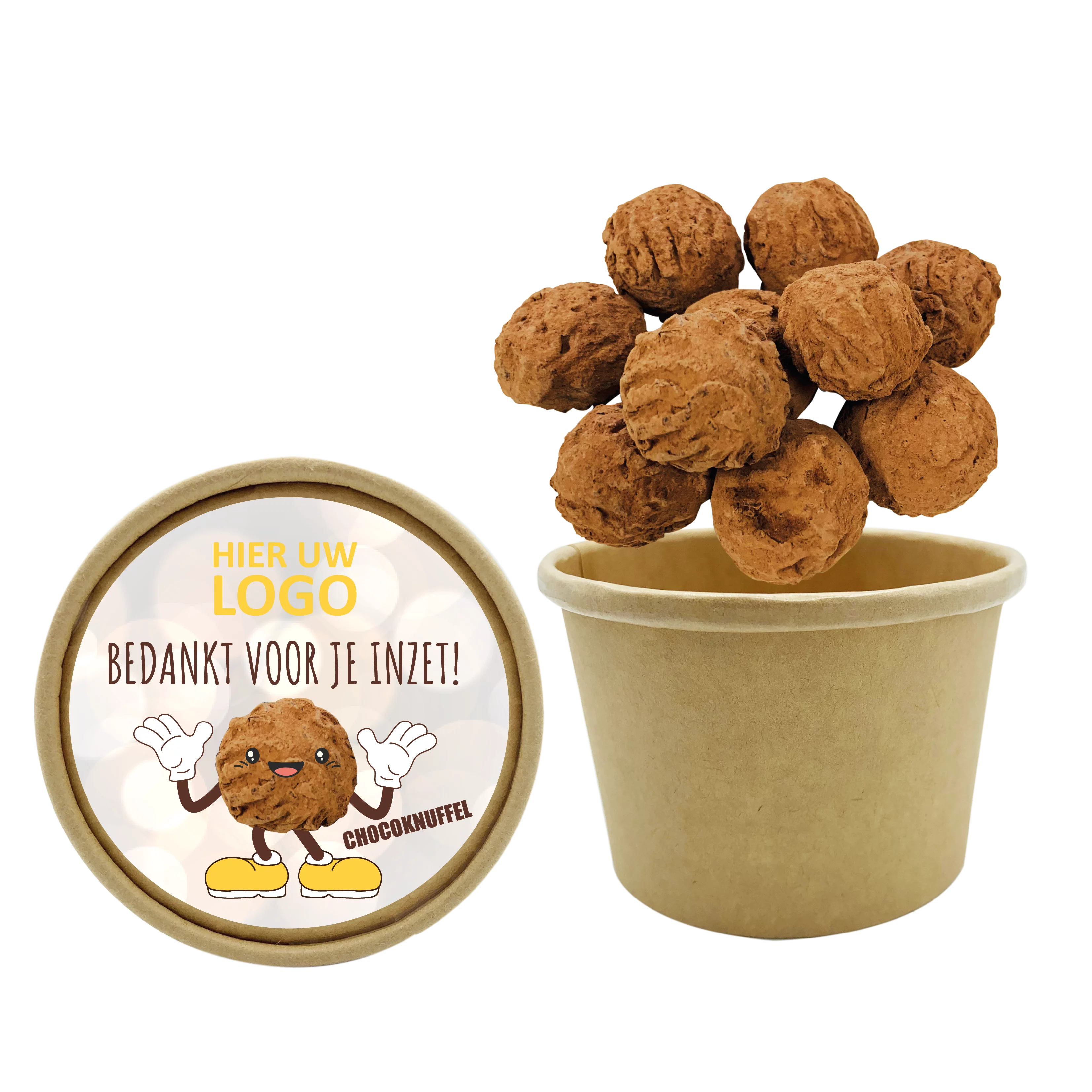 Truffel chocolade met een logo
