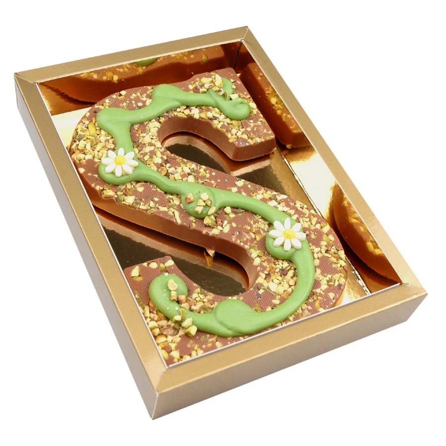 Letter 225 gram gedecoreerde fantasie letter S