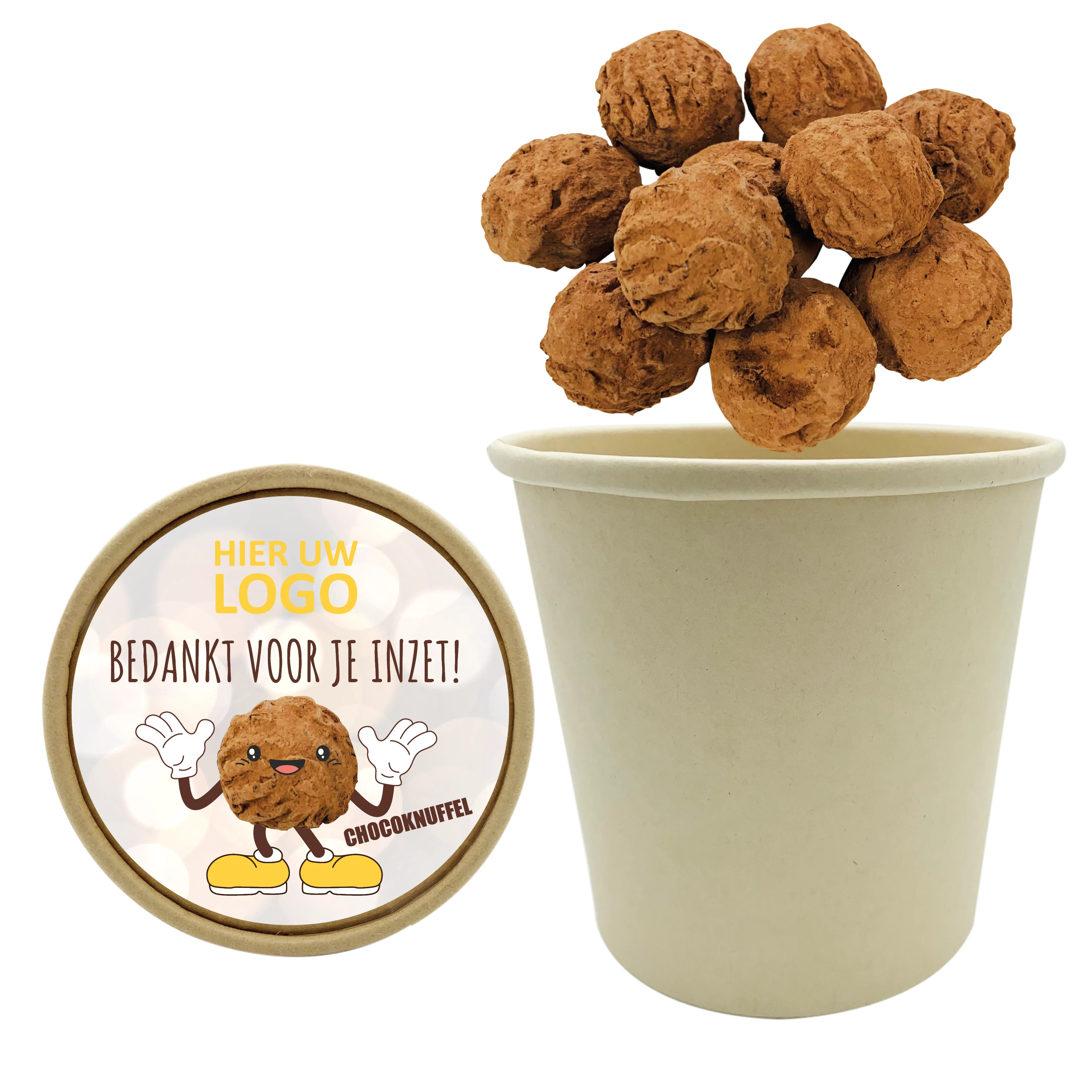 Truffel chocolade met een logo