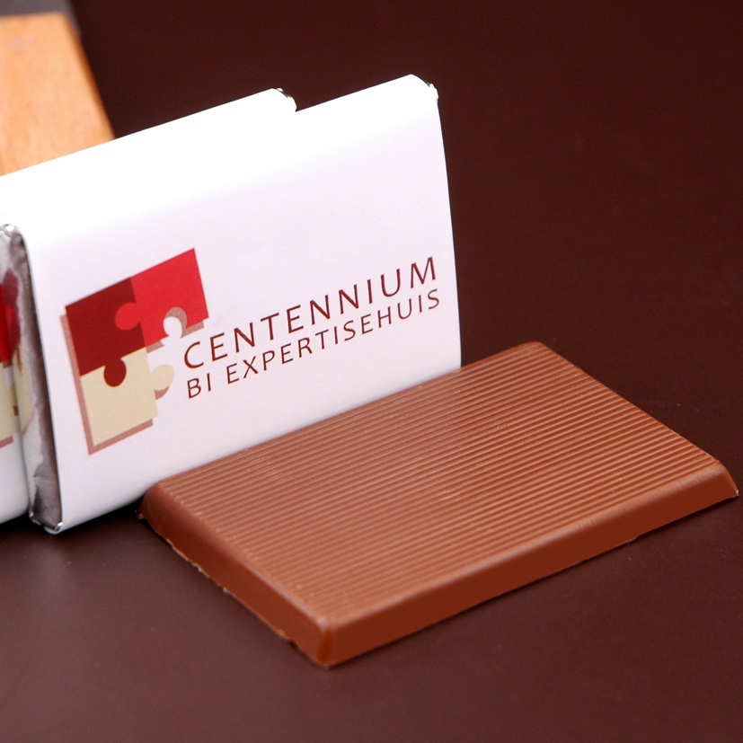 Napolitain chocolaatje, 9 gram met bedrukte wikkel