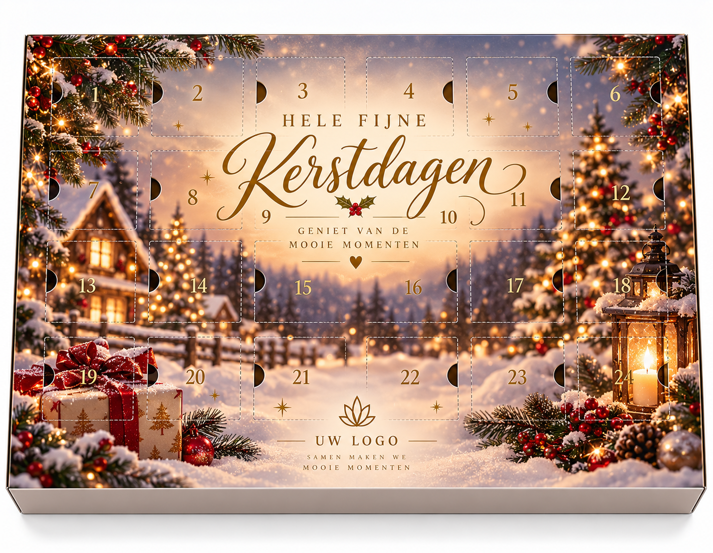 LUXE gepersonaliseerde adventskalender met 24 stuks smaakmakers bonbons 