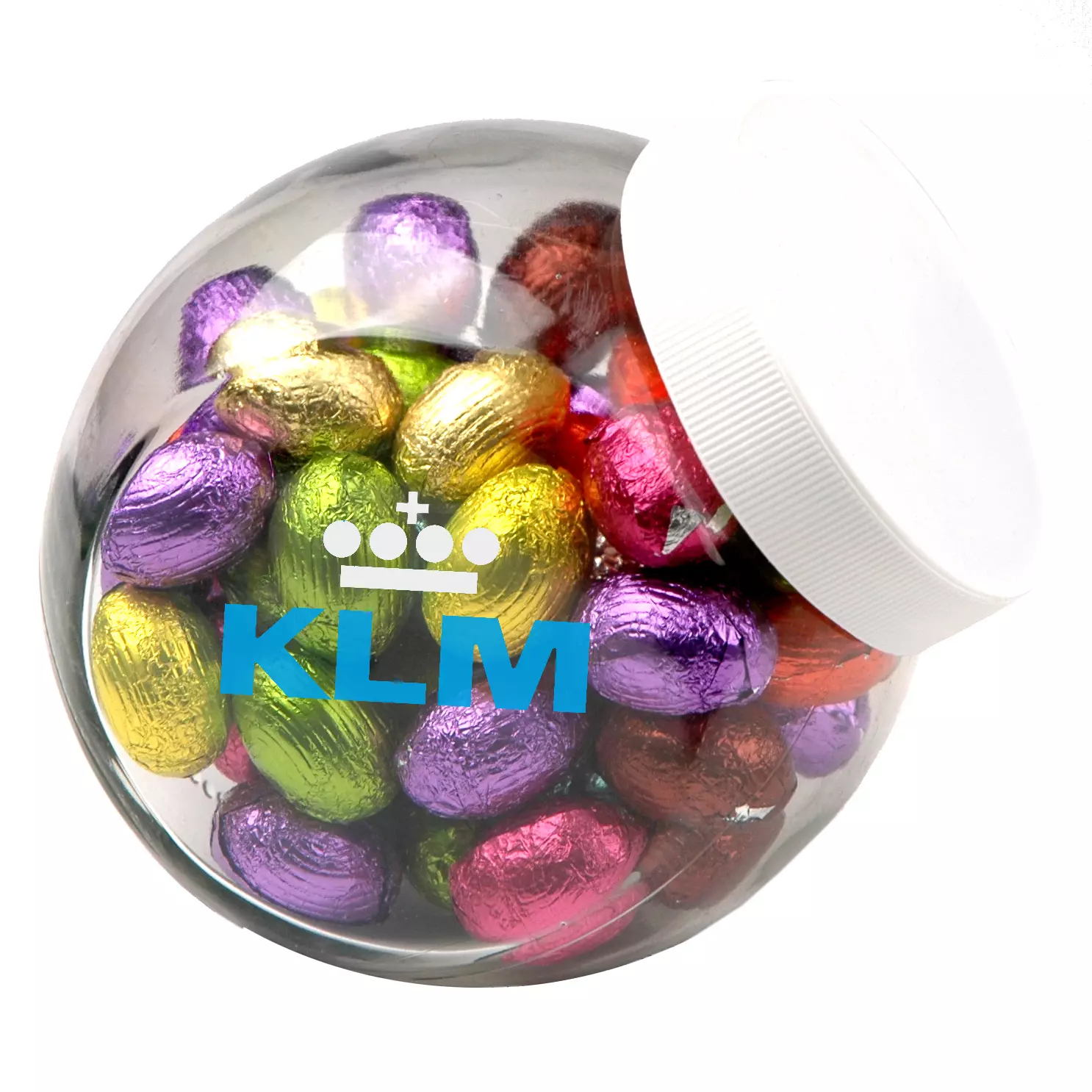 glazen pot paaseitjes met 2 kleur glasinkt