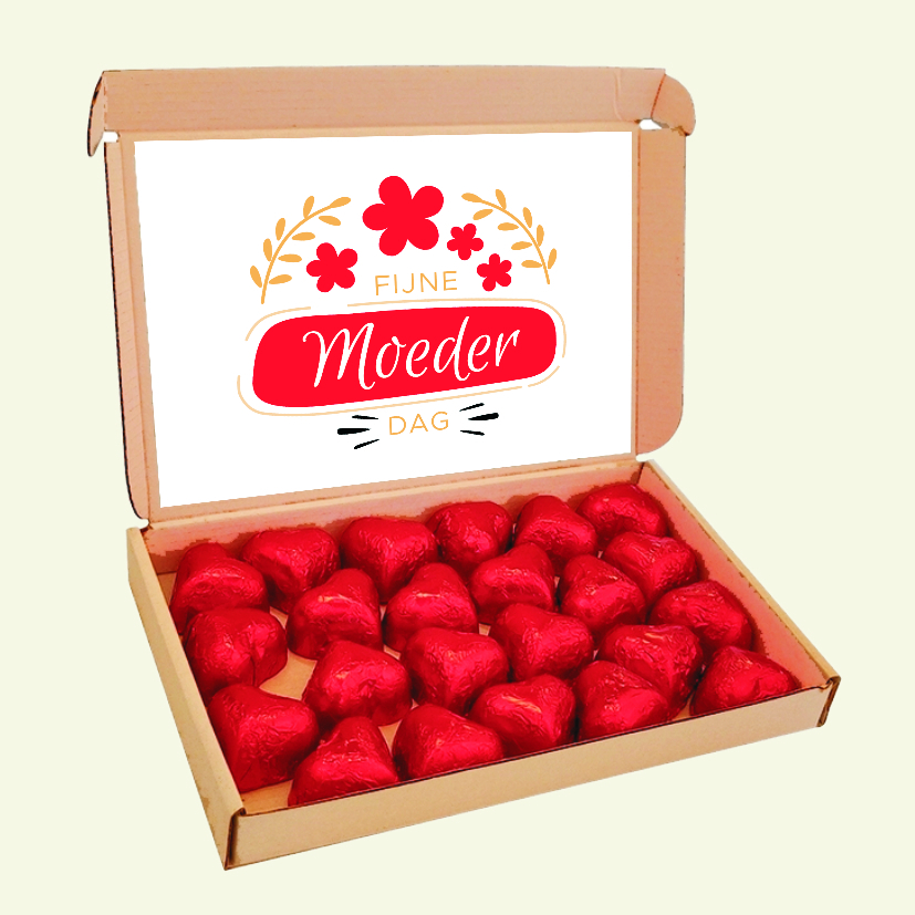 Verzenddoosje hartjes bonbons XL