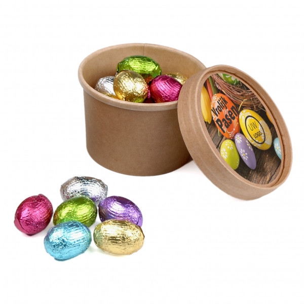 Paas chocolade, paas eieren, paas chocolade met een logo, Pasen, biologisch