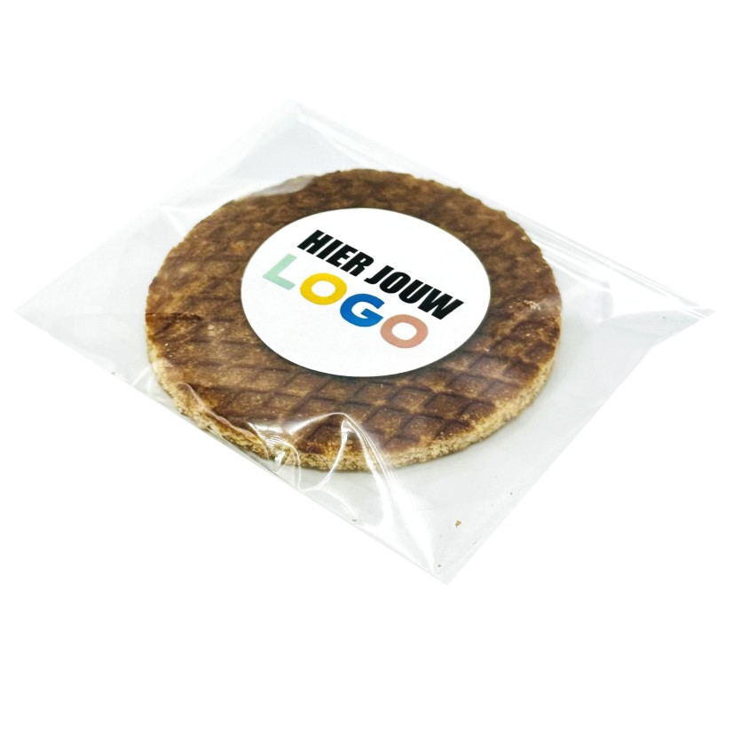 Stroopwafels met logosticker - groot 2