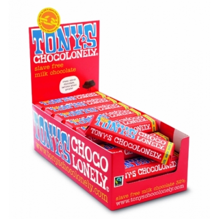 Tony's Chocolonely Melk chocoladereep, 50 gram