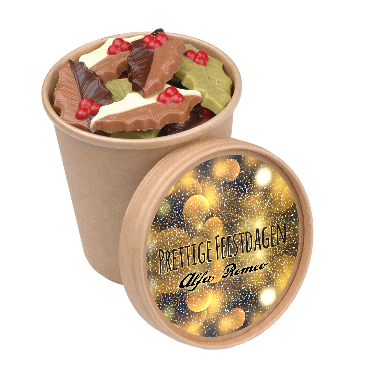 snoepbeker met kerstkransjes
