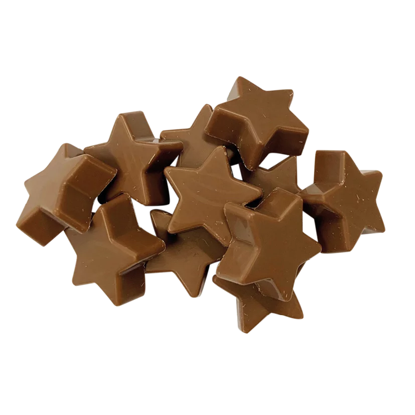 chocolade sterren, sterretjes, sterretjes met logo
