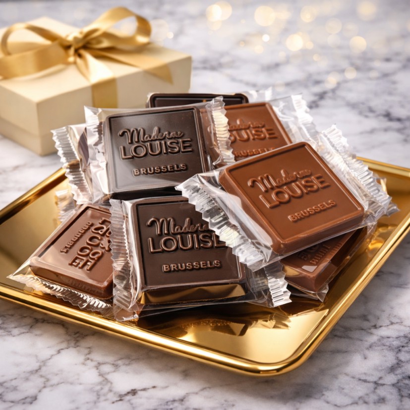 Reliëf chocolaatje 4x4 cm