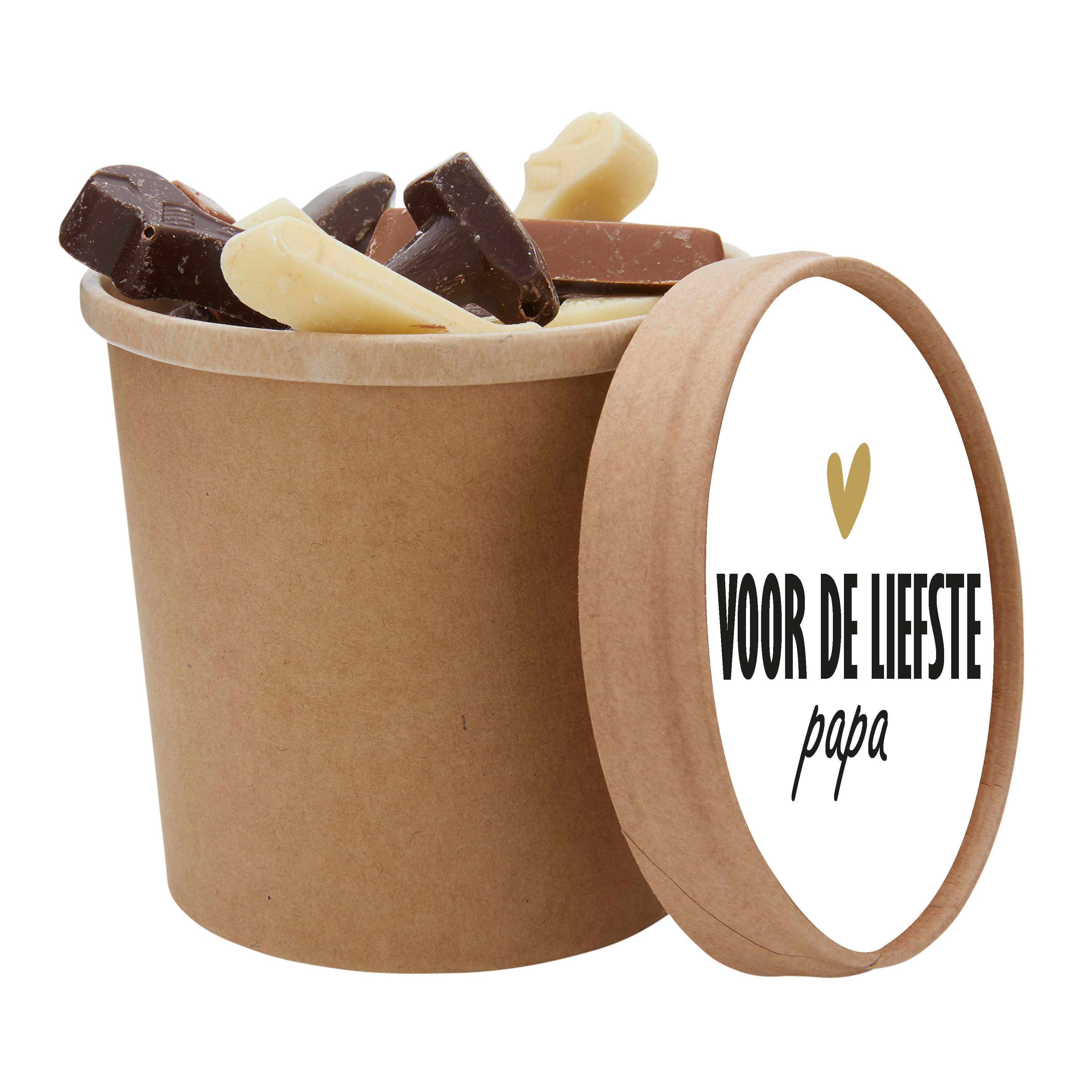 chocolade gereedschap met logo, biobeker