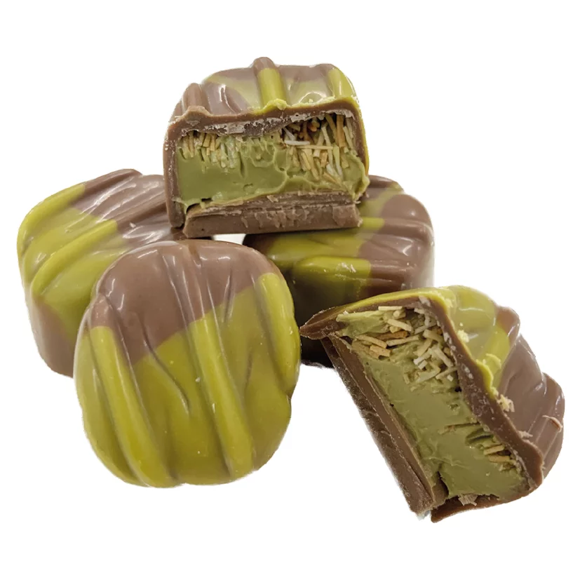 VIP Doosje met 6 DUBAI bonbons - inclusief dekselsticker of banderol
