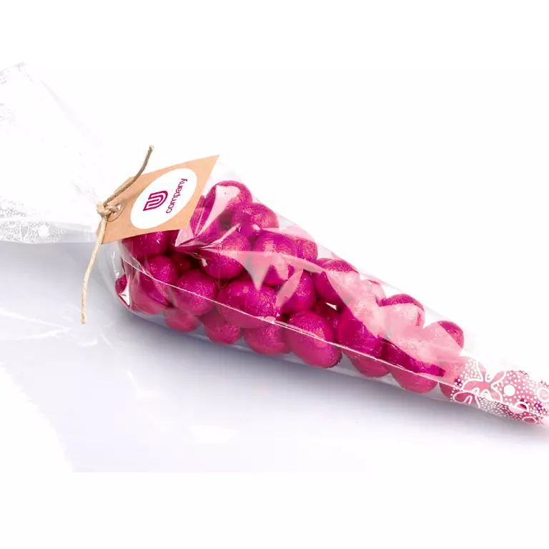 Puntzak met 350 gram eitjes op kleur